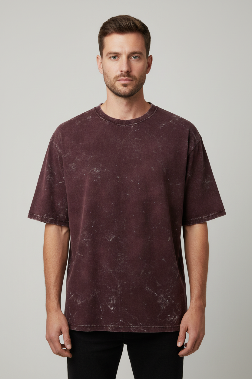 Unisex Acid Washed Oversized Tee