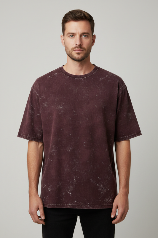 Unisex Acid Washed Oversized Tee